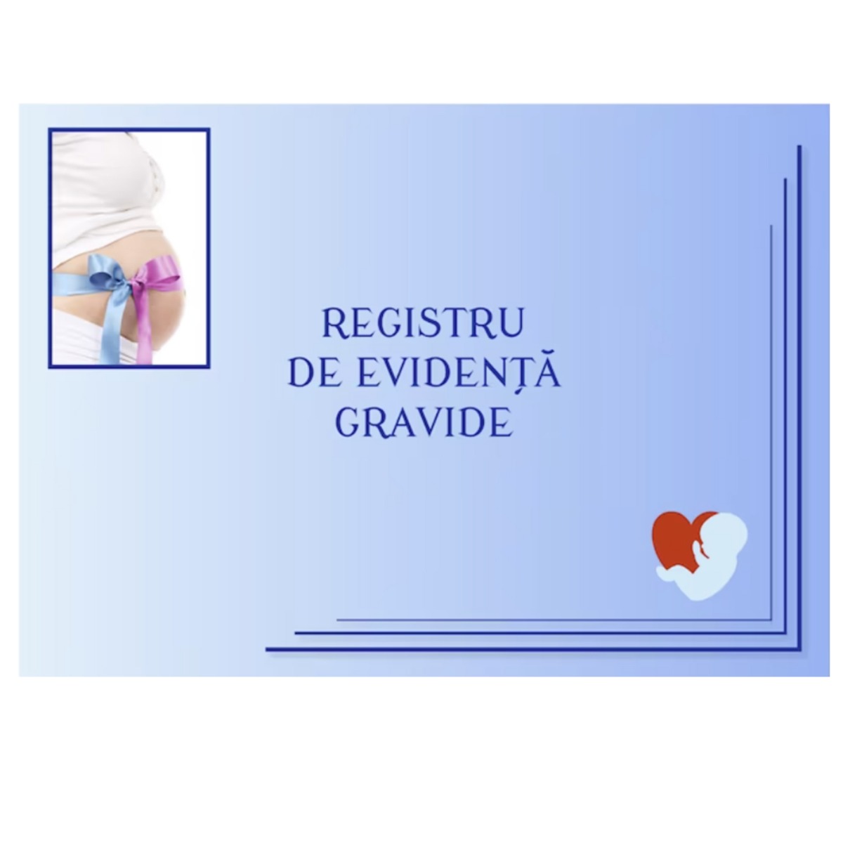 Registru de evidenta gravide cu rubrici medicale, A4, 100 file, coperta color