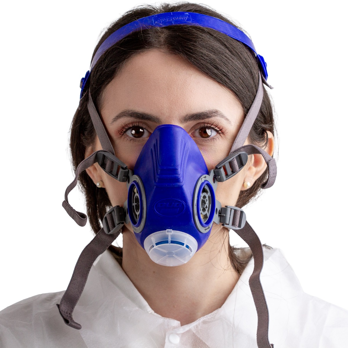 Semimasca pentru protectie, fara filtre, albastra