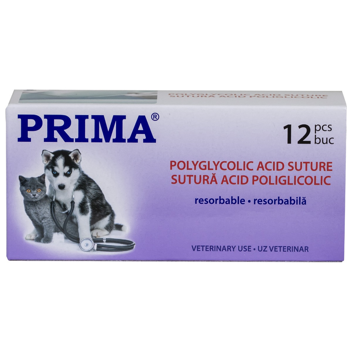 Sutura chirurgicala acid poliglicolic PRIMA 75cm ac Tapercut 1/2 30mm USP 3/0, uz veterinar, 12 bucati