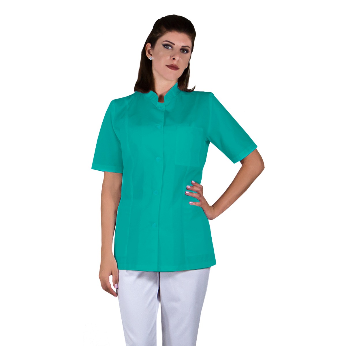 Tunica dama OANA Clasic verde inchis, M - Uniforma Medicala