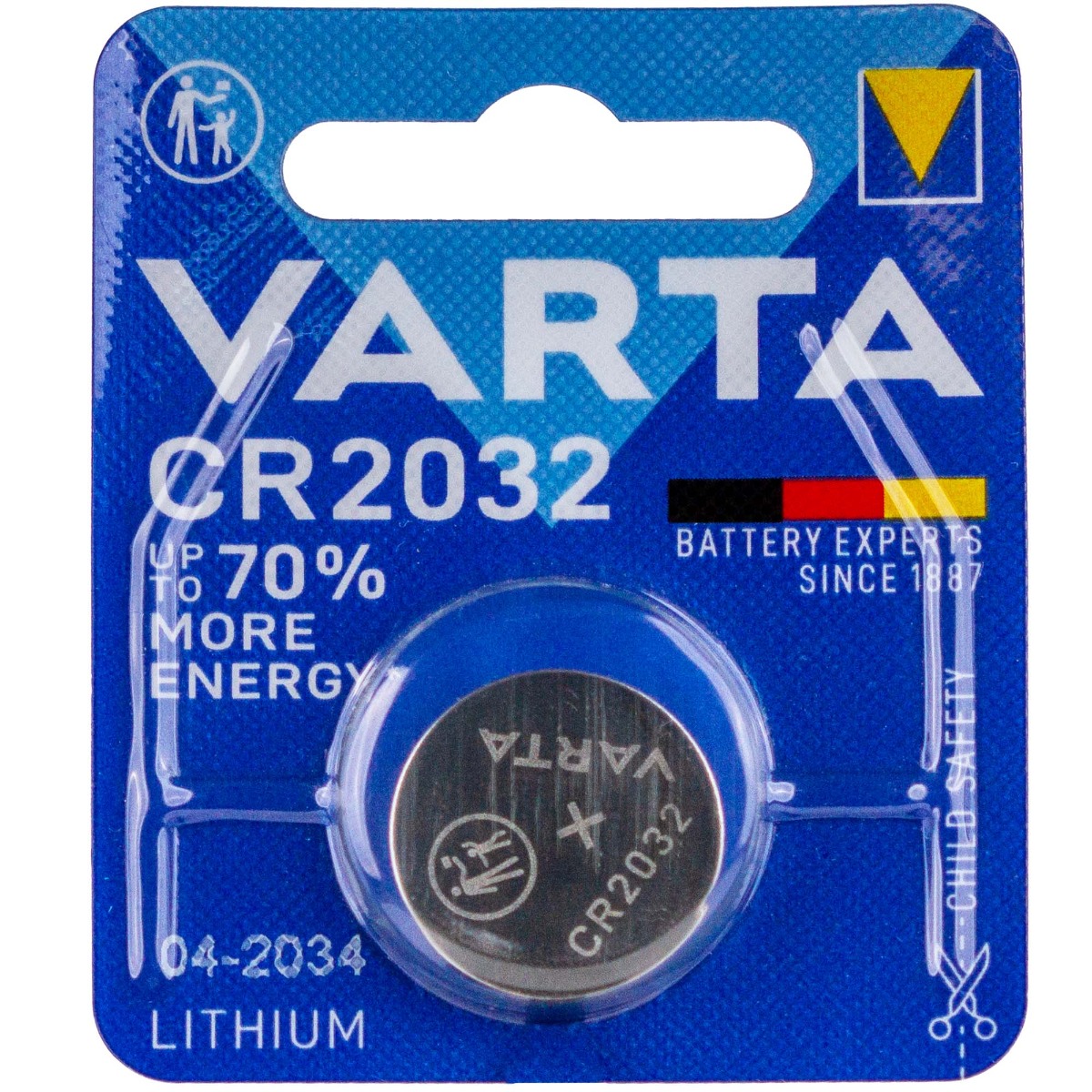 Baterie tip buton VARTA CR2032, litiu, 3V, 20x3.2mm, 3g
