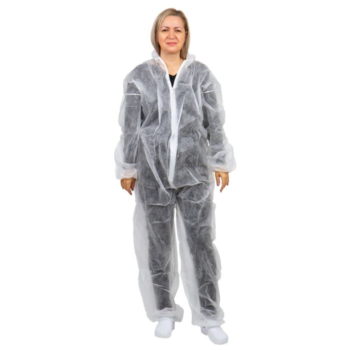 Arztpraxis/Kosmetik SPA/Zahnarztpraxis - PRIMA Einweg-Schutzanzug PPSB, Ganzkörperschutz, Weiß, Größen 2XL / 3XL