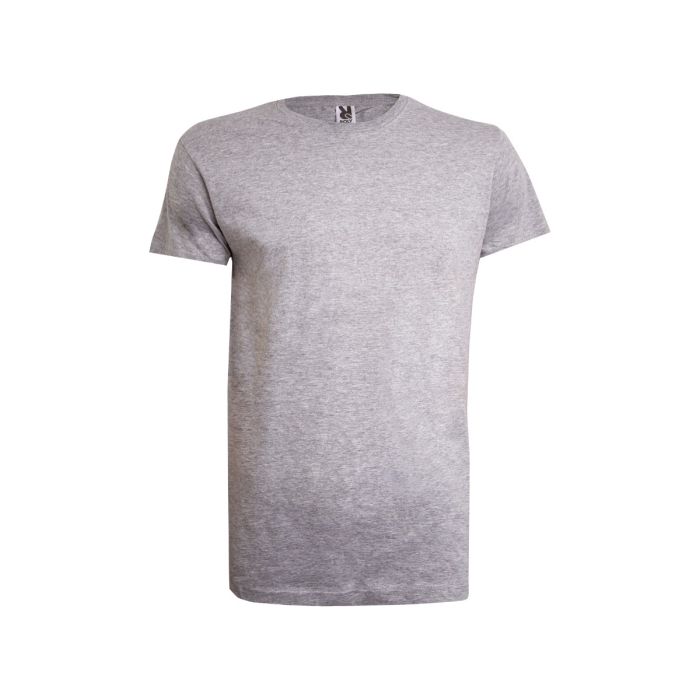 Uniformes de Travail/UNIFORMES PROFESSIONNELS/T-shirts de travail - T-shirt gris unisexe 100 % coton à col rond