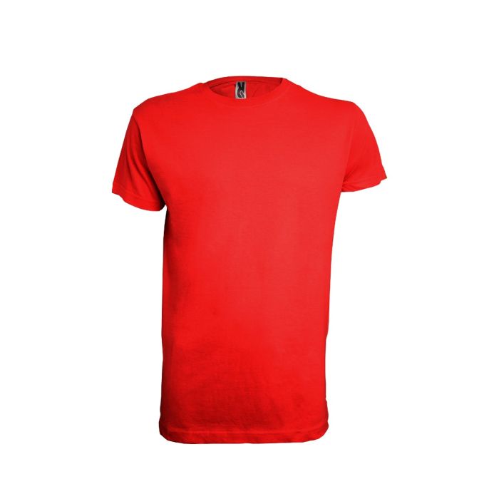 Uniformes de Travail/UNIFORMES PROFESSIONNELS/T-shirts de travail - Tricou unisex 100% bumbac rosu cu guler rotund clasic