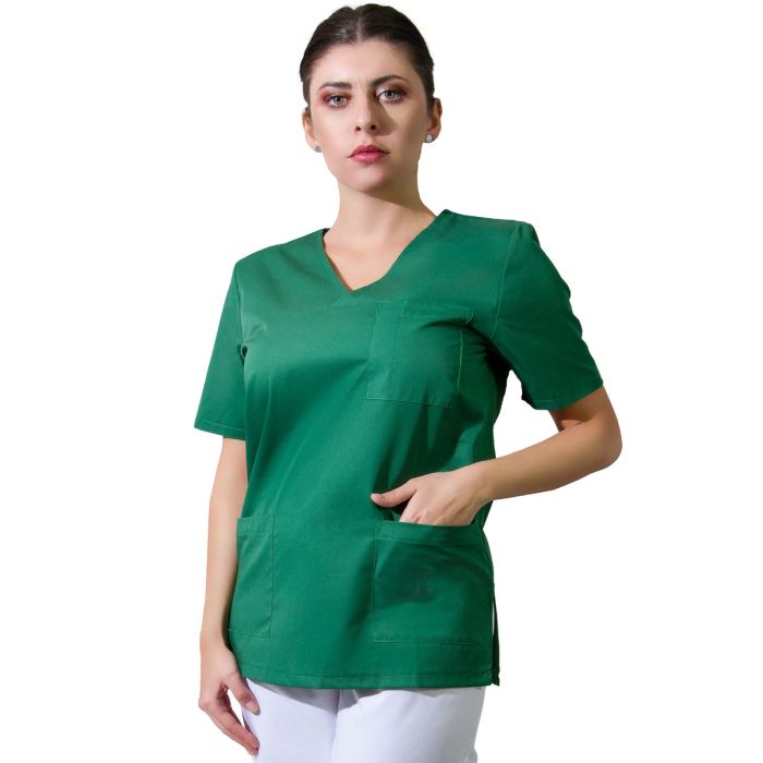 Lichidari/Uniforme/UNIFORME LUCRU - Bluza unisex VED Premium verde inchis - Uniforma Medicala