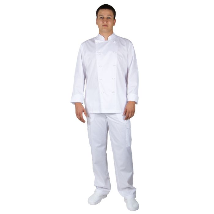 Horeca/Work Uniforms/PROFESSIONAL UNIFORMS - DIMA Premium Men's Chef Coat, White