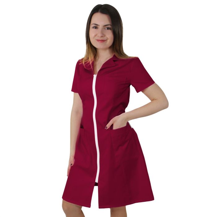 Lichidari/Uniforme/UNIFORME LUCRU - Sarafan dama AURA Premium grena - Uniforma Medicala