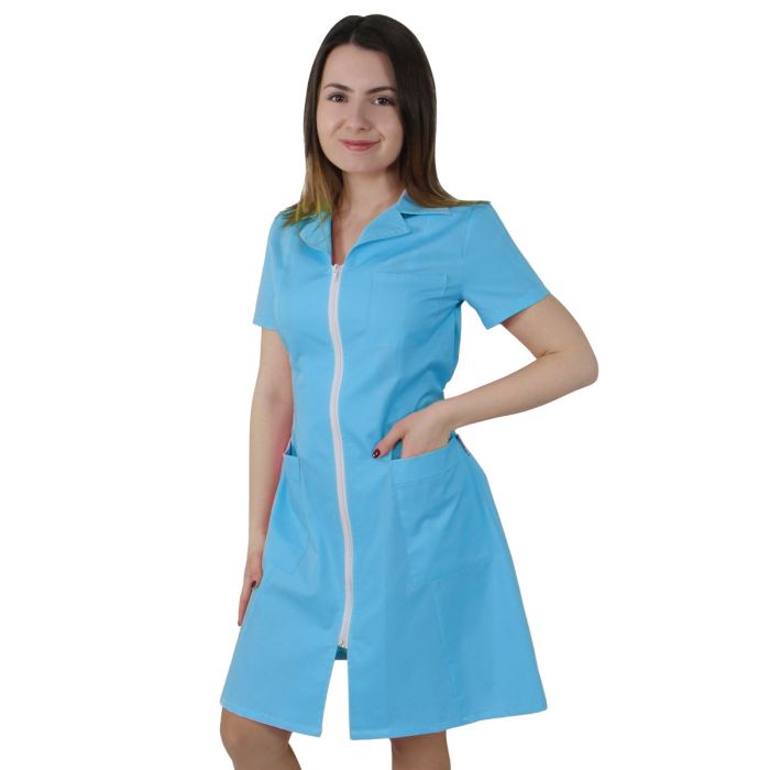 Lichidari/Uniforme/UNIFORME LUCRU - Sarafan dama AURA Clasic turcoaz - Uniforma Medicala