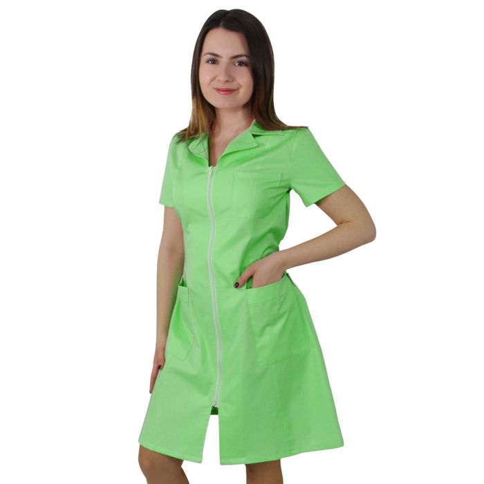 Lichidari/Uniforme/UNIFORME LUCRU - Sarafan dama AURA Premium verde absint - Uniforma Medicala