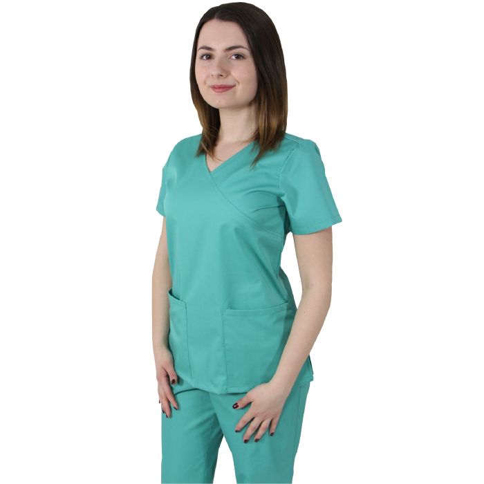 Uniformes de Travail/UNIFORMES PROFESSIONNELS/Blouses et vestes pour femmes - Blouse médicale MIRA Premium pour femme, vert clair