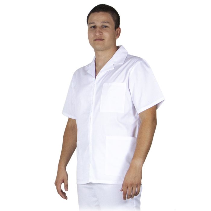 Work Uniforms/PROFESSIONAL UNIFORMS/Men`s Blouses and Coats - TOM Premium Men's Scrub, White - Medical Uniform