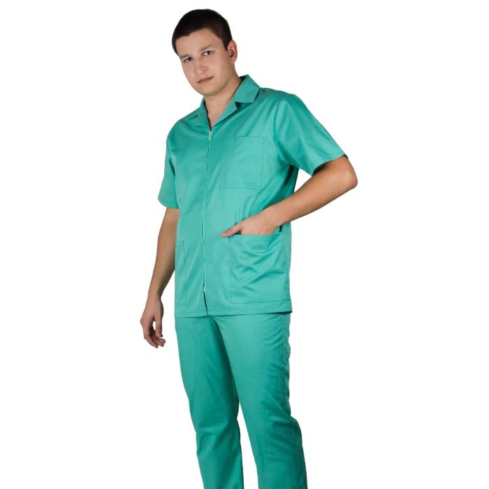 Munkaruhák/PROFESSZIONÁLIS EGYENRUHÁK/Férfi blúzok és kabátok - Halat barbati TOM Premium verde deschis - Uniforma Medicala