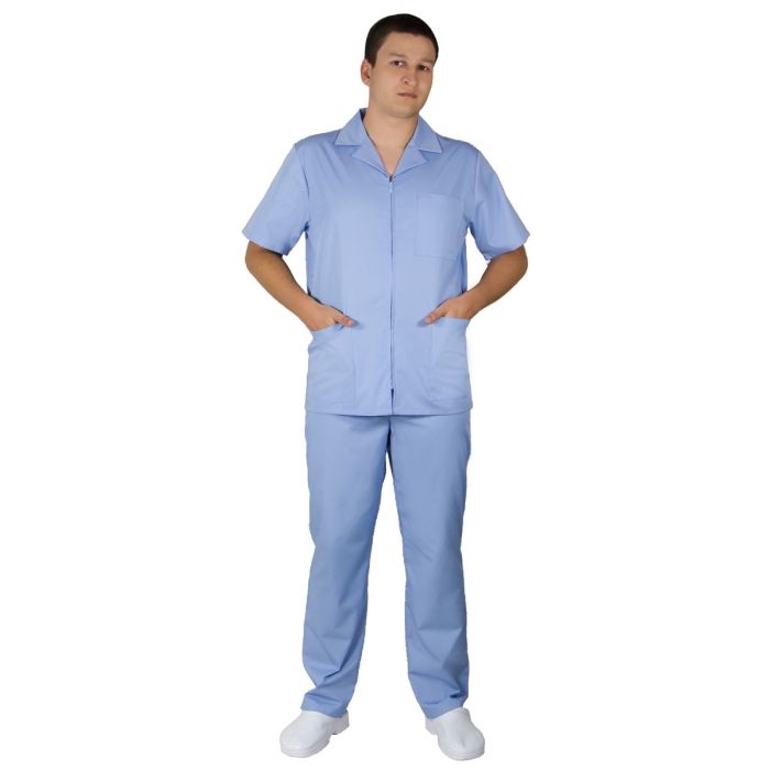 Munkaruhák/PROFESSZIONÁLIS EGYENRUHÁK/Férfi blúzok és kabátok - Halat barbati TOM Premium bleu - Uniforma Medicala