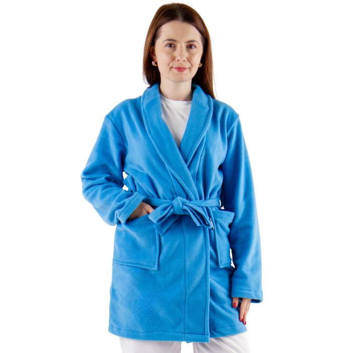 Work Uniforms/PROFESSIONAL UNIFORMS/Polar Fleece Clothing - PRIMA Modern polar fleece robe, blue