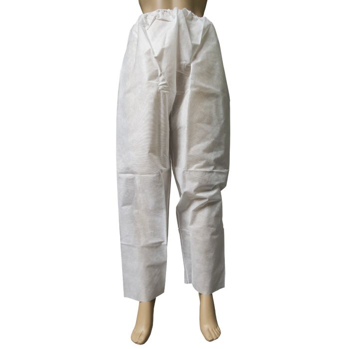 Pantaloni protectie de unica folosinta, SFI, netesut, albi