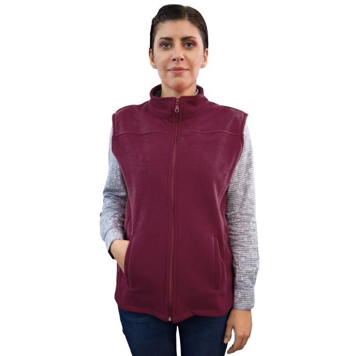 Uniforme/UNIFORME LUCRU/Imbracaminte fleece polar - Vesta polar medicala VIO, unisex, grena