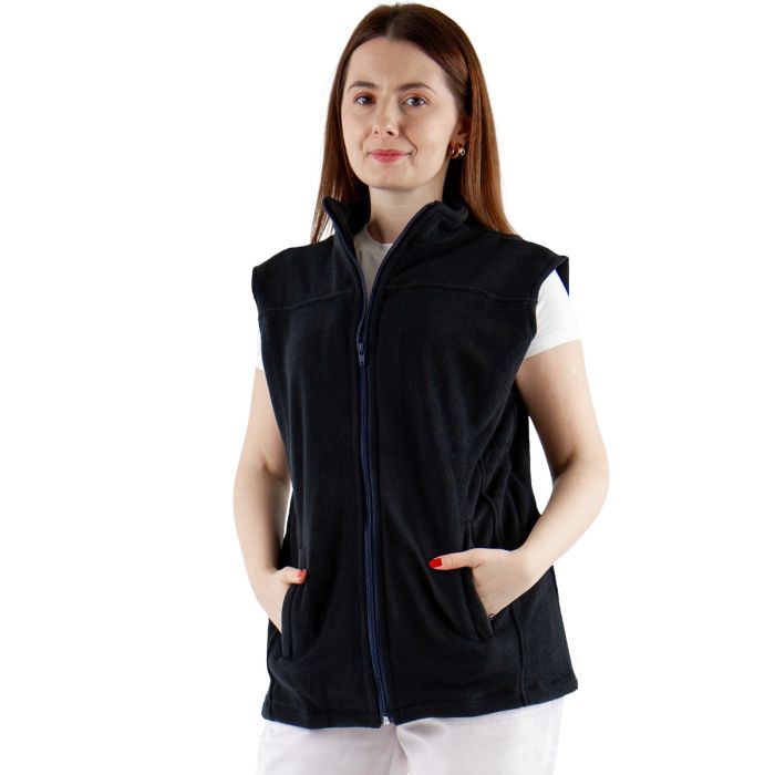Uniforme/UNIFORME LUCRU/Imbracaminte fleece polar - Vesta polar medicala VIO, unisex, neagra