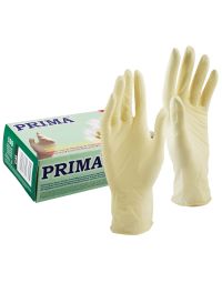 Medical cabinet/Stomatologie Cabinet/Cosmetica SPA - Manusi examinare albe, nesterile, nepudrate, din latex, PRIMA, diverse marimi, 100buc