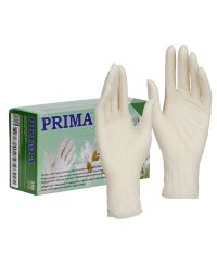 Medical cabinet/Promotii/Lichidari - Manusi examinare albe din latex, nepudrate, PRIMA, marimi XS-XL, 100 bucati