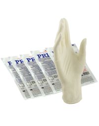 Medical cabinet/Stomatologie Cabinet/MANUSI EXAMINARE SI CHIRURGICALE - Manusi chirurgicale albe din latex, sterile, usor pudrate, PRIMA, diverse marimi, 1 pereche