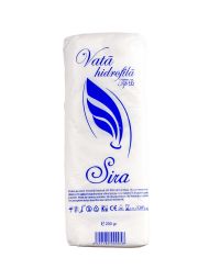 Sterilizare & Dezinfectanti/SPIRT SI SOLUTII DEZINFECTANTE/Vata Medicinala - Vata hidrofila tip BC IZIS, medicinala, nesterila, 50% bumbac 50% celofibra, 200 g, bine cardata