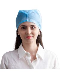 Medical cabinet/Promotii/Stomatologie Cabinet - Capelina medicala unica folosinta albastra, tip doctor, material usor, cu legaturi reglabile, protectie pentru medicina si chirurgie, PRIMA, 100 buc