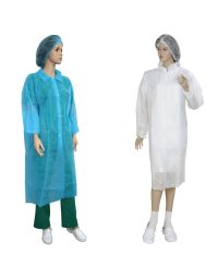 Medical cabinet/Stomatologie Cabinet/Cosmetica SPA - Halat protectie laborator de unica folosinta, PRIMA, alb/albastru