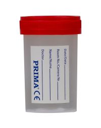 Medical Laborator/CONSUMABILE LABORATOR/Recipiente Recoltare - Recipient urocultor steril 60 ml, PRIMA, capac rosu, polipropilena, transparent