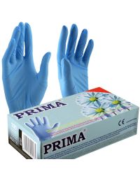 Medical cabinet/Lichidari/Stomatologie Cabinet - Manusi examinare albastre din nitril, nepudrate, PRIMA, marimi S-XL, 100 bucati