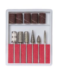 Cosmetica SPA/MANICHIURA SI PEDICHIURA/Articole Manichiura si Pedichiura - Capete de freza unghii, PRIMA, diamantate, set 6 bucati