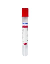 Medical Laborator/CONSUMABILE LABORATOR/Colectare sange - Vacutainer biochimie PRIMA, steril, cu activator de coagulare, capac rosu, tub sticla, 6ml, 100 bucati