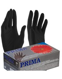 Medical cabinet/Stomatologie Cabinet/Cosmetica SPA - Manusi examinare negre din nitril, nepudrate, PRIMA, marimi S-XL, 100 bucati