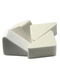 Cosmetica SPA/ACCESORII COSMETICA FACIALA/Accesorii Machiaj - Buretei pentru aplicarea fondului de ten, triunghiulari, albi, 4 bucati