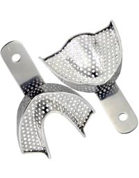 Pachete/Stomatologie Cabinet/MATERIALE STOMATOLOGICE - PACHET Linguri impresie, din inox, pentru material de impresie, arcada superioara/inferioara, L, 1set