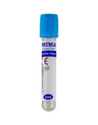 Medical Laborator/CONSUMABILE LABORATOR/Colectare sange - Vacutainer coagulare PRIMA, capac albastru, sticla, 13x75mm, 100bucati
