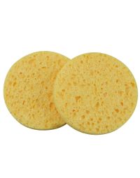 Cosmetica SPA/ACCESORII COSMETICA FACIALA/Accesorii Machiaj - Buretei pentru demachiere si curatarea tenului, galbeni, 2 bucati