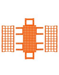 Medical Laborator/CONSUMABILE LABORATOR/Instrumentar Laborator - Suport din polipropilena pentru eprubete, portocaliu, 40 pozitii Ø 18-20 mm, 160×275×70 mm