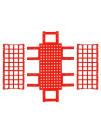 Medical Laborator/CONSUMABILE LABORATOR/Instrumentar Laborator - Suport din polipropilena pentru eprubete, rosu, 40 pozitii Ø 18-20 mm, 160×275×70 mm