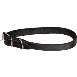 Ветеринарен/ДРЕХИ И АКСЕСОАРИ ЗА ДОМАШНИ ЛЮБИМЦИ/Аксесоари за домашни любимци - Нашийник за кучета от естествена кожа за малки кучета 24-30 см, черен, регулируем, ширина 15 мм, Tuscany