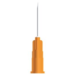 Räumungsverkauf - PMV PRIMA 100er-Packung 25G Sterile Einweg-Injektionsnadeln mit Schutzkappe, Orange, 0,50 x 19 mm