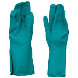 Почистване и домакинство/РЪКАВИЦИ ЗА ДОМАКИНСТВО И ОБЩА УПОТРЕБА/Домакински ръкавици - Ръкавици от нитрил, подплатени с памучен пух, зелени, размер L