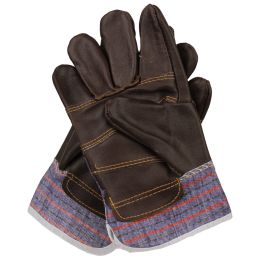Hygiène et Sécurité/GANTS DE PROTECTION/Gants en Cuir - Gants de protection ambidextres en cuir de vachette avec manchette textile