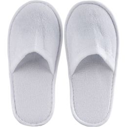 Медицинска практика/Козметичен СПА/Хигиена и безопасност - PRIMA Детски хавлиени пантофи за еднократна употреба с EVA подметка, затворени пръсти, бели, 22,5 см, 10 чифта