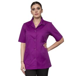 Work Uniforms/PROFESSIONAL UNIFORMS/Women`s Blouses and Coats - ANA Premium Women's Scrub, Purple, XS - Medical Uniform