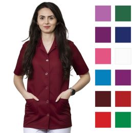 Work Uniforms/PROFESSIONAL UNIFORMS/Women`s Blouses and Coats - ANA Premium Women's Scrub, Garnet - Medical Uniform