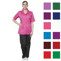Work Uniforms/PROFESSIONAL UNIFORMS/Women`s Blouses and Coats - ANA Premium Women's Scrub, Dark Pink - Medical Uniform