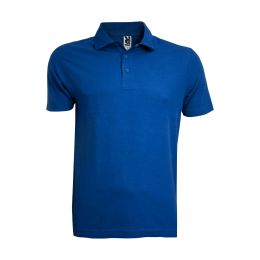 Uniforme/UNIFORME LUCRU/Tricouri - Tricou cu guler si nasturi, bumbac, albastru, 2XL