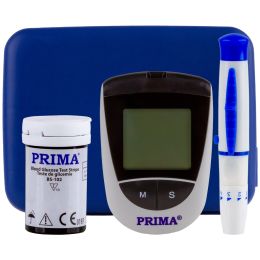 Medical cabinet/APARATE CONTROL SANATATE/Glucometru & Teste Glicemie - Glucometru cu consumabile incluse PRIMA BG-208 1uL