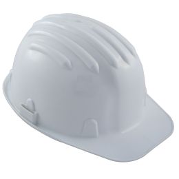 Casca de protectie din HDPE, cu suport din plastic, 440V, alb