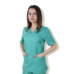 Lichidari/Uniforme/UNIFORME LUCRU - Bluza unisex VED Premium verde deschis, XS - Uniforma Medicala